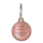 Rose Gold Brushed Metal Glitter Monogram Name