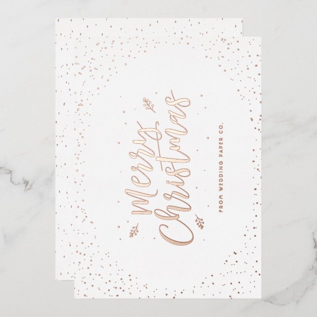 Rose Gold Business Christmas (Front/Back)