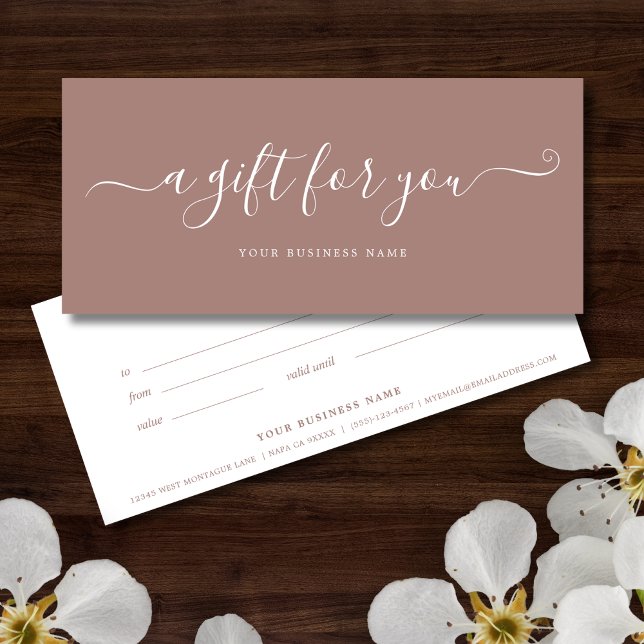 Rose Gold Business Gift Certificate Elegant Simple (Creator Uploaded)