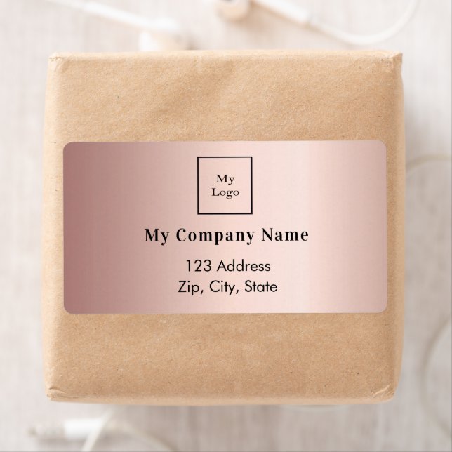 Rose gold business logo return address  (Insitu)