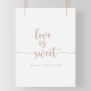 Rose Gold Calligraphy Love Is Sweet Sign
