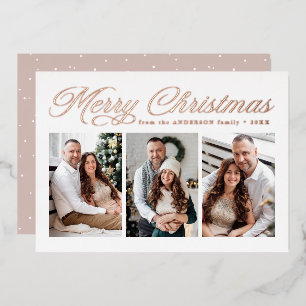 Rose Gold Calligraphy Merry Christmas 3 Photo