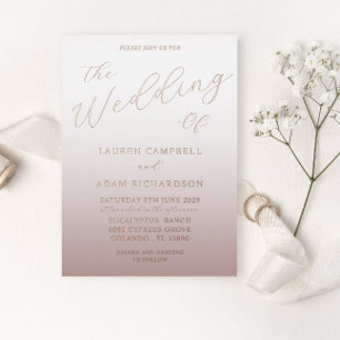 Rose Gold Calligraphy & Ombre Wedding