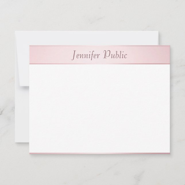 Rose Gold Calligraphy Script Elegant Template (Front)