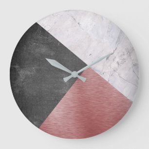 Rose Gold, Chalkboard, & Marble Large Clock