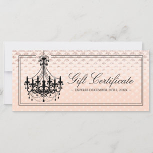 Rose Gold Chandelier Gift Certificate