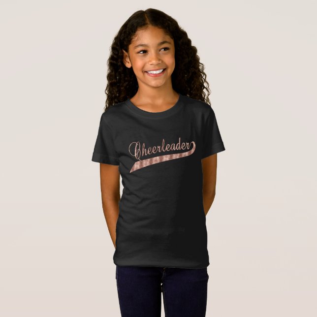 Rose Gold Cheerleader T-Shirt (Front Full)