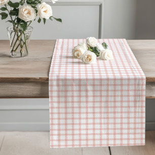 Rose Gold Chequered Runner for Glam Tablescape