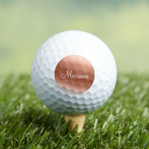 Rose Gold Chic Personalised Golf Balls