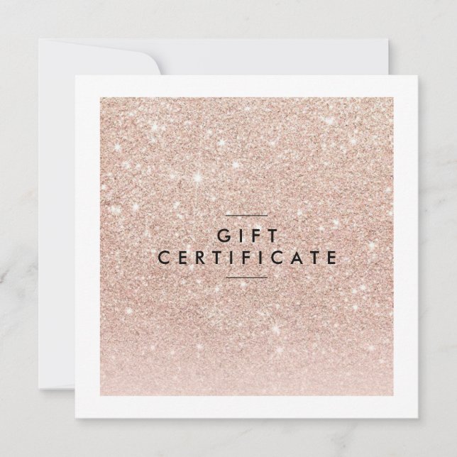 Rose Gold Chic Salon Gift Certificate (Front)