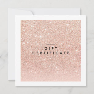 Rose Gold Chic Salon Gift Certificate