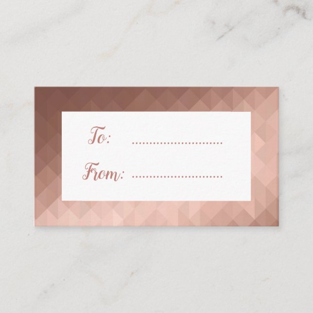 Rose gold christmas gift card custom names (Front)
