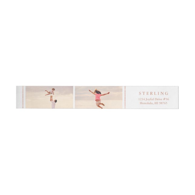 Rose Gold Christmas Holiday Return Address Labels (Individual)