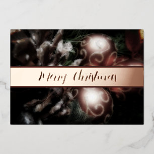 Rose gold Christmas ornaments custom