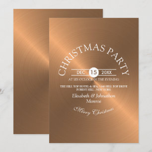 Rose Gold Christmas Party Invitation