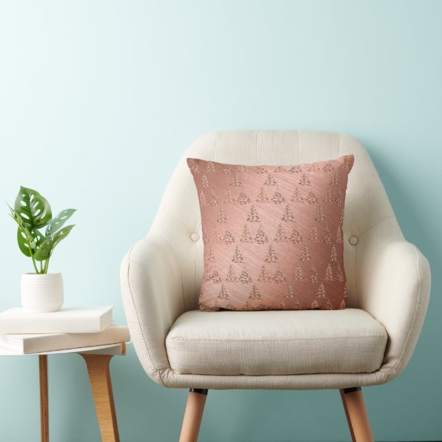 Rose gold christmas tree cushion (Chair)