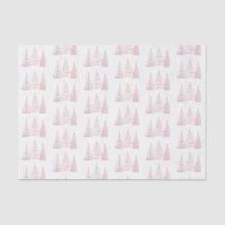 Rose Gold Christmas Trees Tissue Paper