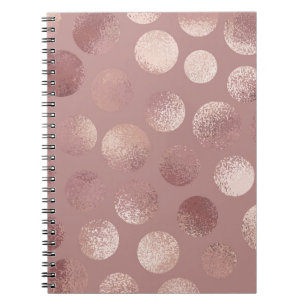 Rose Gold Circles: Vintage Abstract Notebook