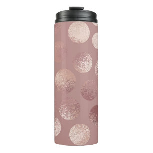 Rose Gold Circles: Vintage Abstract Thermal Tumbler