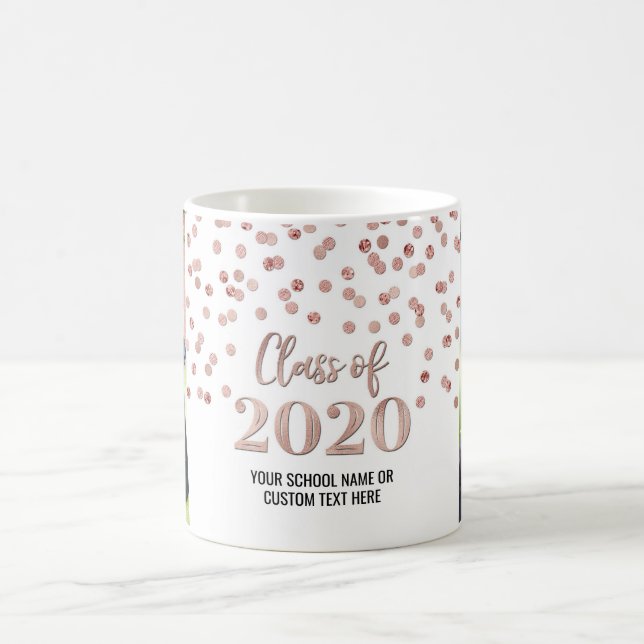 Rose Gold Class of 2020 Photo Graduation Mug (Center)