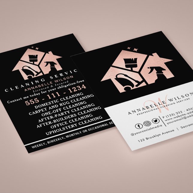 Rose Gold Cleaning Services  Flyer (Creator Uploaded)