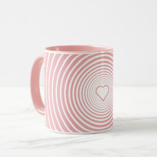 Rose Gold Coffee Mug with Heart