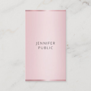 Rose Gold Colour Modern Elegant Template Glamour Business Card