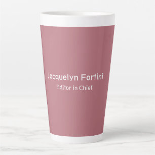 Rose Gold Colour Plain Elegant Modern Minimalist Latte Mug