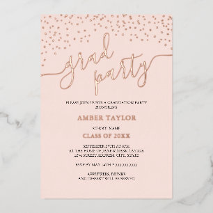 Rose Gold Confetti Graduation Party