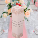 Rose gold confetti name bachelorette party wine box<br><div class="desc">A rose gold,  blush background decorated with confetti,  sparkles. Personlaize and add a name,  text.</div>