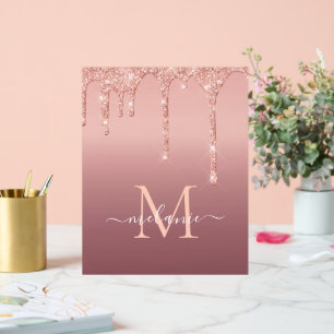 Rose Gold Custom Letter Name Acrylic Signs