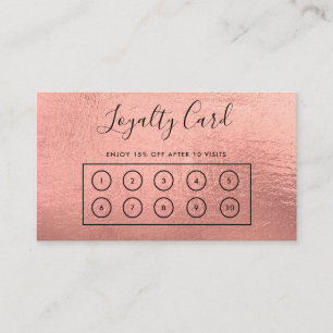 Rose Gold Custom Loyalty Card