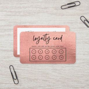Rose Gold Custom Loyalty Card