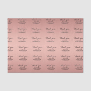 Rose Gold Custom Thank You Business Tissue Paper