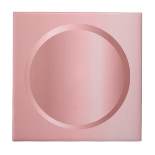 Rose Gold Customisable Image Template Elegant Tile