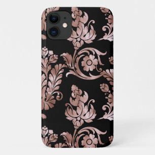 Rose gold, damask, pattern,vintage,victorian,custo Case-Mate iPhone case
