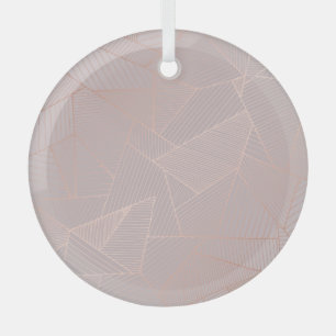 Rose gold decorative background, elegant. glass tree decoration