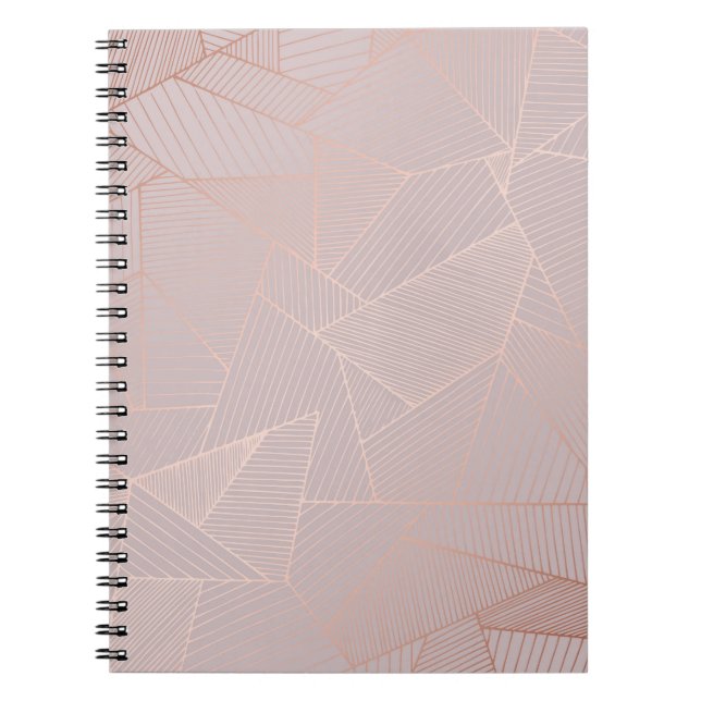 Rose gold decorative background, elegant. notebook (Front)