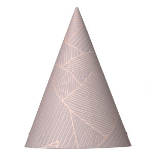 Rose gold decorative background, elegant. party hat