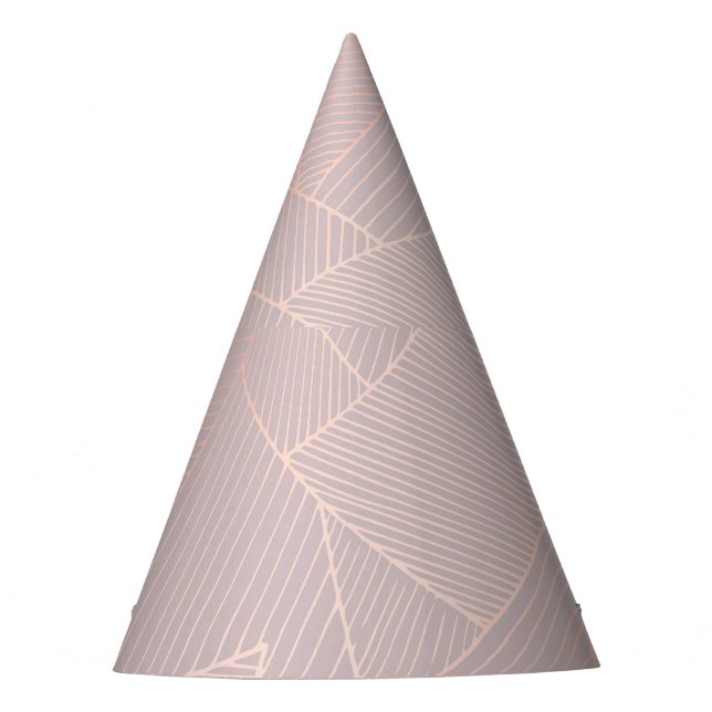 Rose gold decorative background, elegant. party hat (Front)