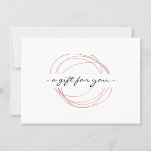 Rose Gold Designer Scribble Gift Certificate