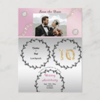 Rose Gold Diamond 10th Anniversary Save the Date