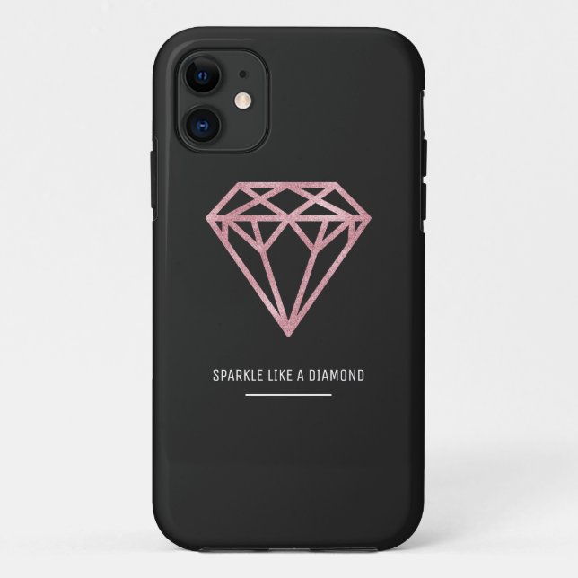 Rose Gold Diamond Case-Mate iPhone Case (Back)