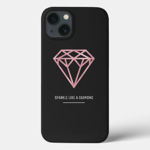 Rose Gold Diamond iPhone 13 Case