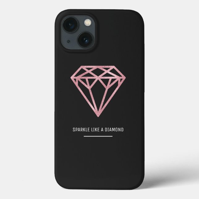 Rose Gold Diamond Case-Mate iPhone Case (Back)