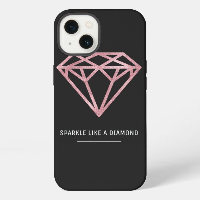 Rose Gold Diamond iPhone Case (Back)