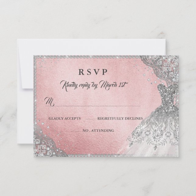 Rose Gold Diamond Sparkle Gown RSVP (Front)