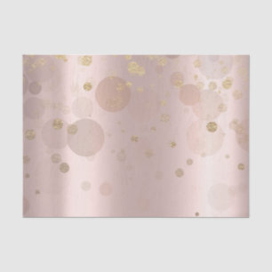 Rose Gold Dots Bridal Sweet 16th Blush Confetti Tissue Paper