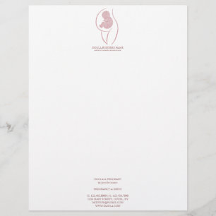 Rose Gold Doula & Birth Custom Letterhead