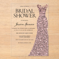 Rose Gold Dress Elegant Bridal Shower